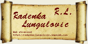 Radenka Lungulović vizit kartica